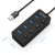 USB Хаб ORICO W9PH4-U3-V1-BK-BP <USB3.0x4, Cable 30cm, ON/OFF кнопка, 110*46*24mm, BLACK>