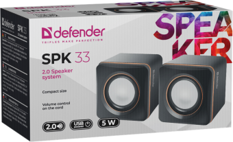Колонки стерео Defender SPK 33 белый, USB, НОВИНКА!