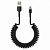 Кабель Olmio SPRING, USB 2.0 - lightning, 1.5м, 2.4A, черный