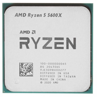 Процессор AMD Ryzen 5 5600X 3,7Гц (4,6ГГц Turbo) AM4 7nm, 6/12, 3Mb L3 32Mb, 65W, OEM