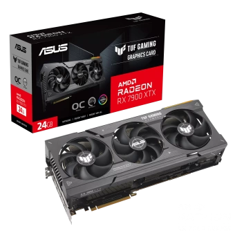Видеокарта ASUS TUF Gaming Radeon™ RX 7900 XTX OC Edition, 24GB GDDR6, 384bit,1xHDMI,3xDP,TUF-RX7900XTX-O24G-GAMING, BOX