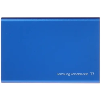 Внешний SSD 2000Gb Samsung T7 USB 3.2 Gen.2 (10 Гбит/c) AES 256 Синий, MU-PC2T0H/WW