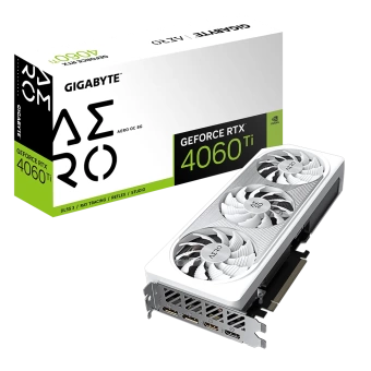 Видеокарта GIGABYTE RTX 4060TI 8G AERO OC, 8Gb GDDR6, 128 bit, DisplayPort x2, HDMI x2, BOX