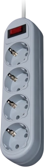 Сетевой фильтр Defender ES Lite 1.8 -1,8 М, 4 розетки, серый