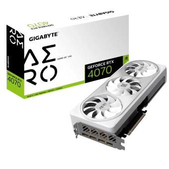 Видеокарта GIGABYTE RTX 4070 AERO OC, 12Gb GDDR6X, 192 bit, DisplayPort x3, HDMI x1, BOX